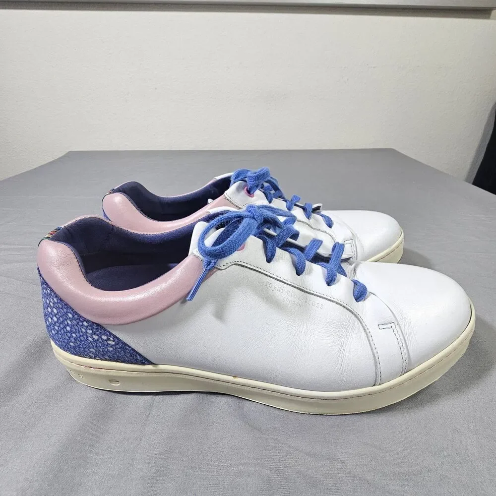 Royal Albartross Lady Skye Premium Luxury Golf Shoes White Pink Size US 8 8.5 39